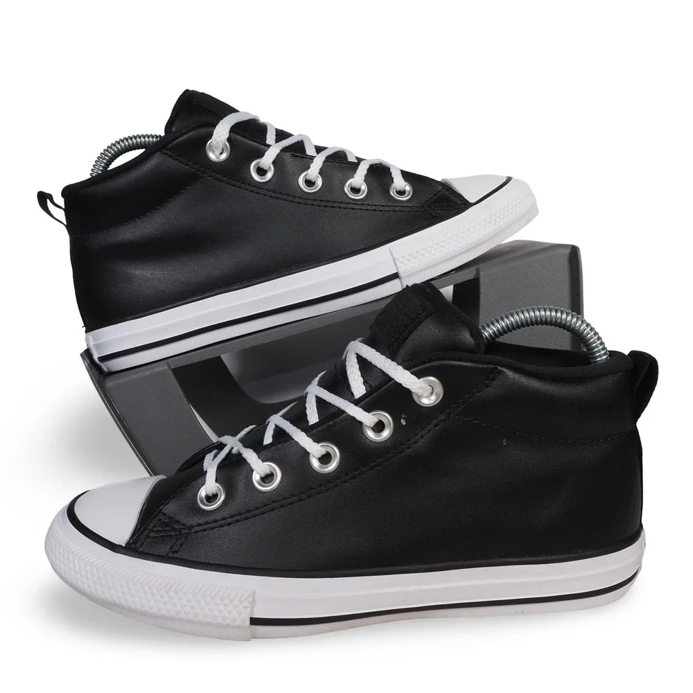 Converse‎ Chuck Taylor All Star Street Youth 2 Black Leather Sneakers 663835C 2